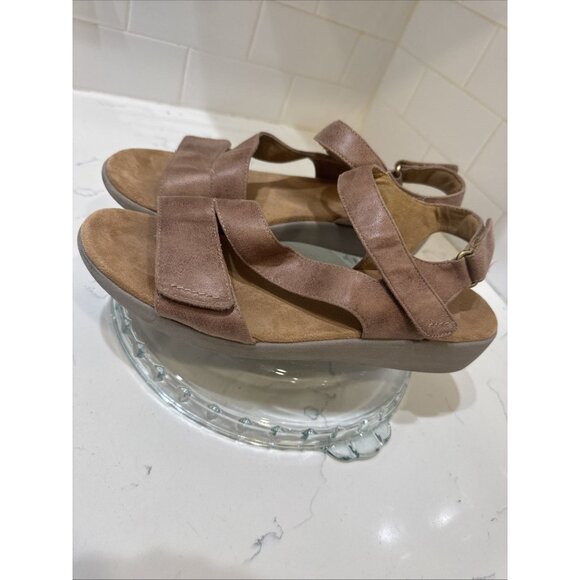 Easy Spirit Kailynne Strappy Sandal Women's Sz 10M Brown Suede Hook & Loop - Picture 4 of 14